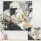 Designart - Vivid White Magnolia IV - Shabby Chic Premium Canvas Wall Art